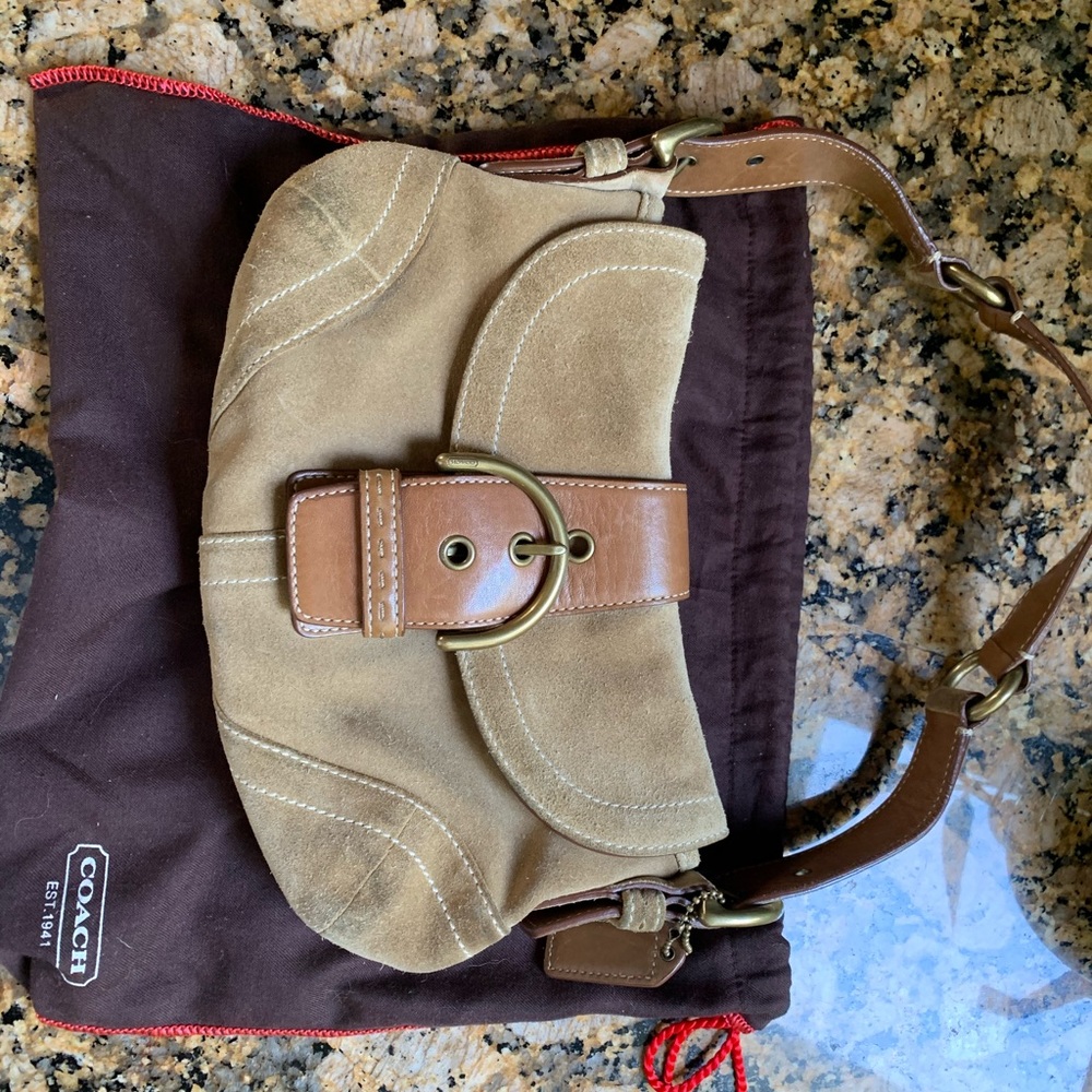Coach suede bag